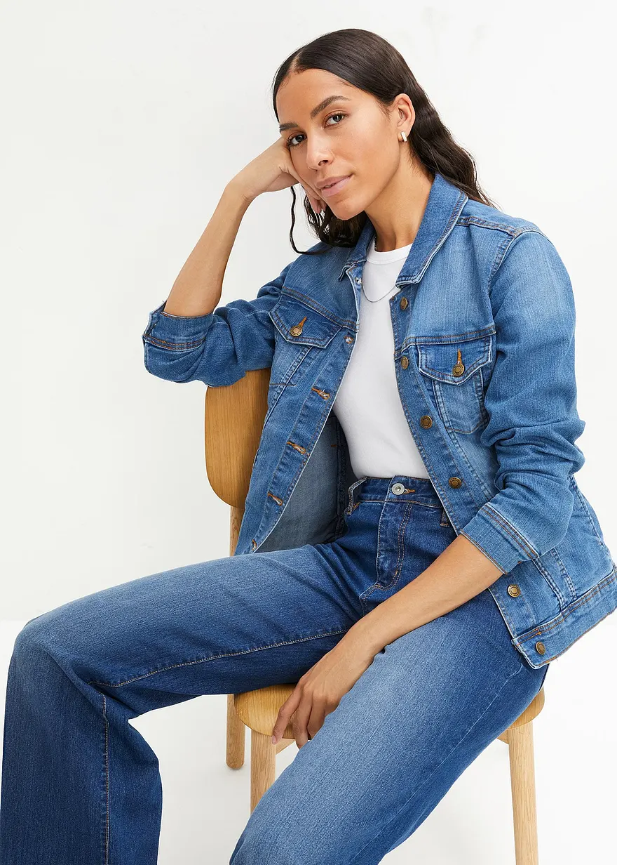 Stretch-Jeansjacke, Basic