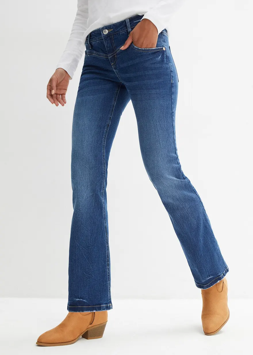 Bootcut Jeans Mid Waist, Stretch