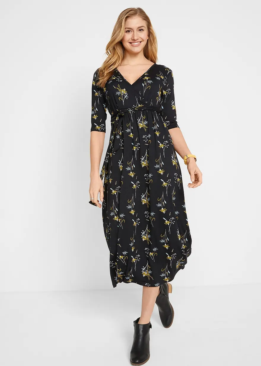 2-in-1 Umstands- und Stillkleid in Midi-Länge