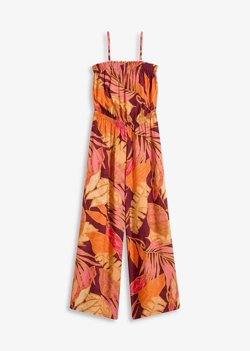 bedruckter Jumpsuit aus fließender Viskose