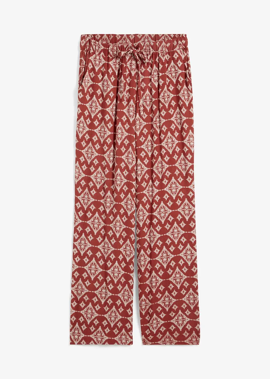 Bedruckte Palazzo-Hose mit Bequembund