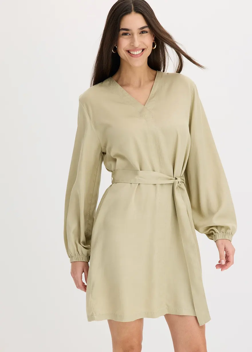 Kleid aus Lyocell mit Bindeband (2-tlg.-Set)
