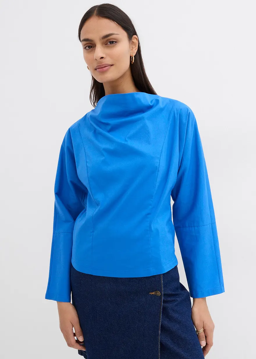 Bluse mit weitem Ausschnitt