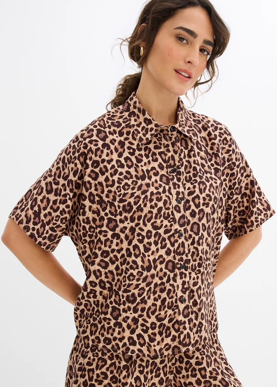 Hemdbluse aus fließender Viskose