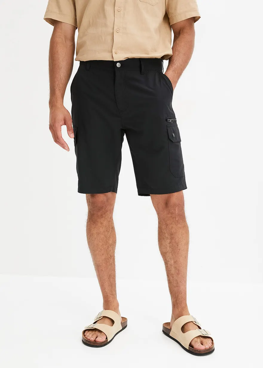 Mikrofaser Cargo-Bermuda, Regular Fit