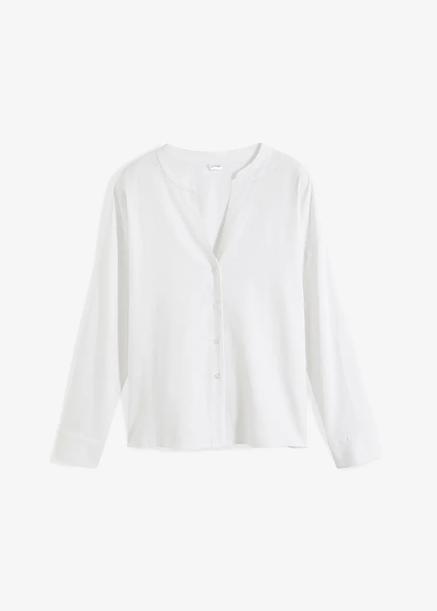 Bluse aus luftigem Leinen-Mix