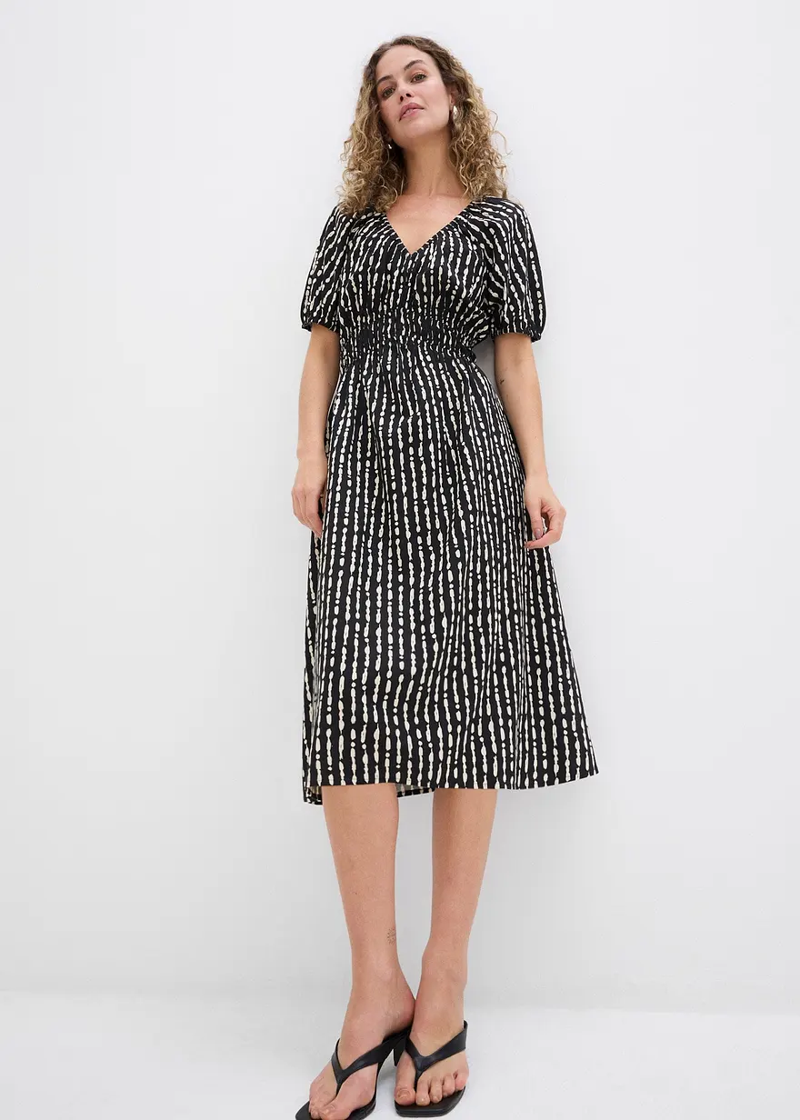 Midikleid aus softer Viskose