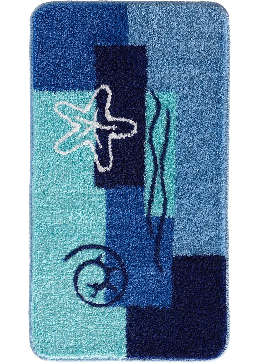 Badematte mit maritimen Motiven