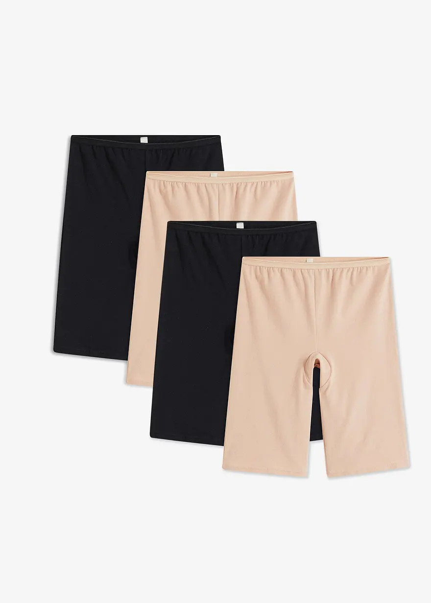 Lange Damen Boxer mit Bio-Baumwolle (4er Pack)