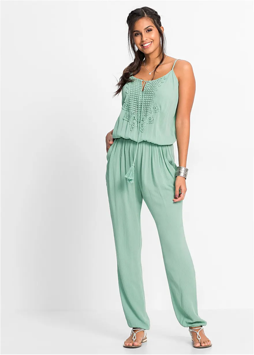 Jumpsuit aus strukturierter Viskose