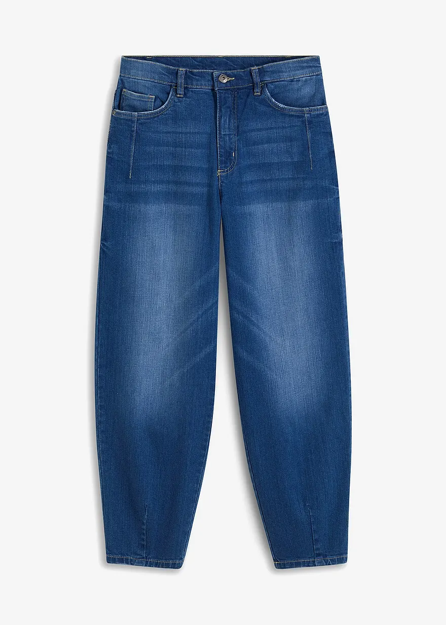 Barrel-Jeans, High Waist, Bio-Baumwolle