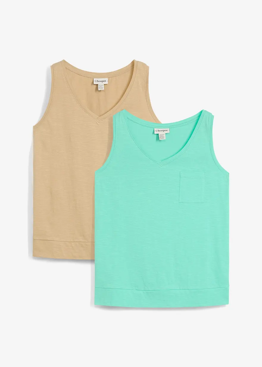 Tanktop aus reiner Bio-Baumwolle (2er Pack)
