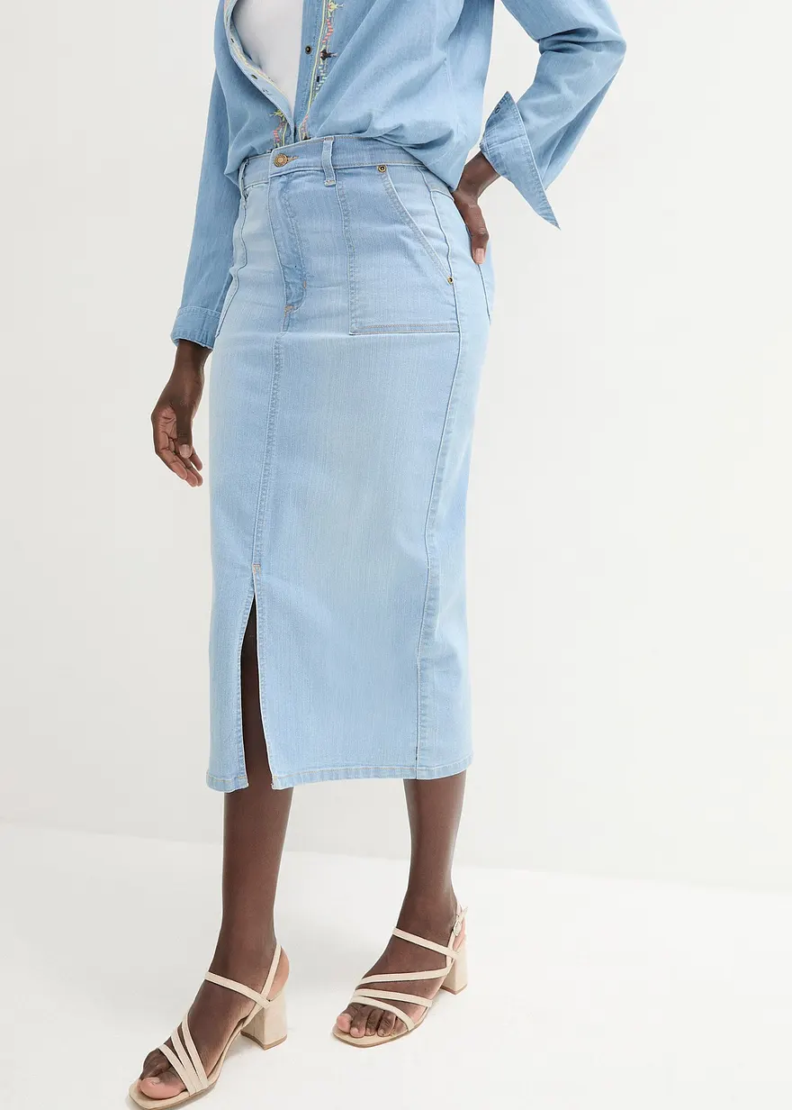 Jeansrock mit Schlitz