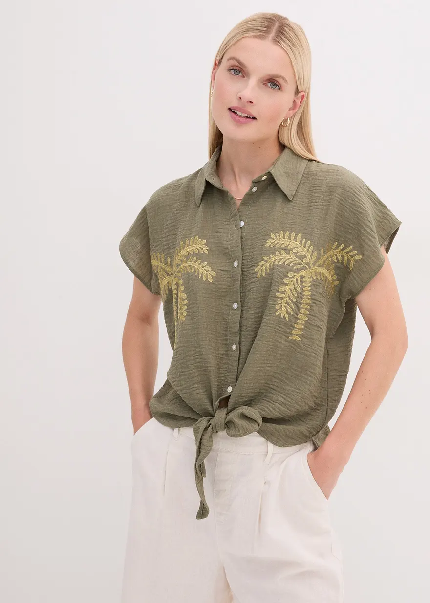Bluse mit Stickerei