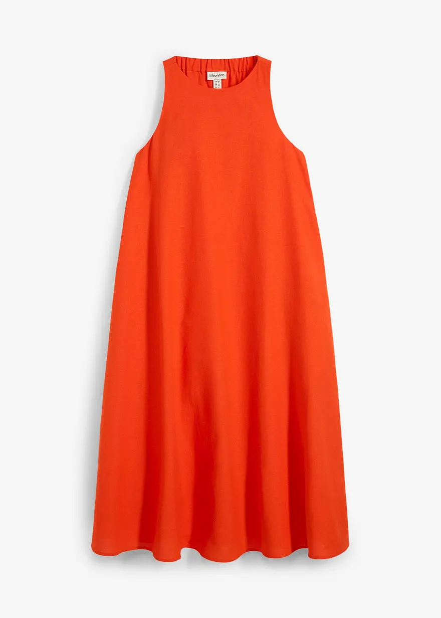 Ausgestelltes Midikleid aus Viskose-Mix