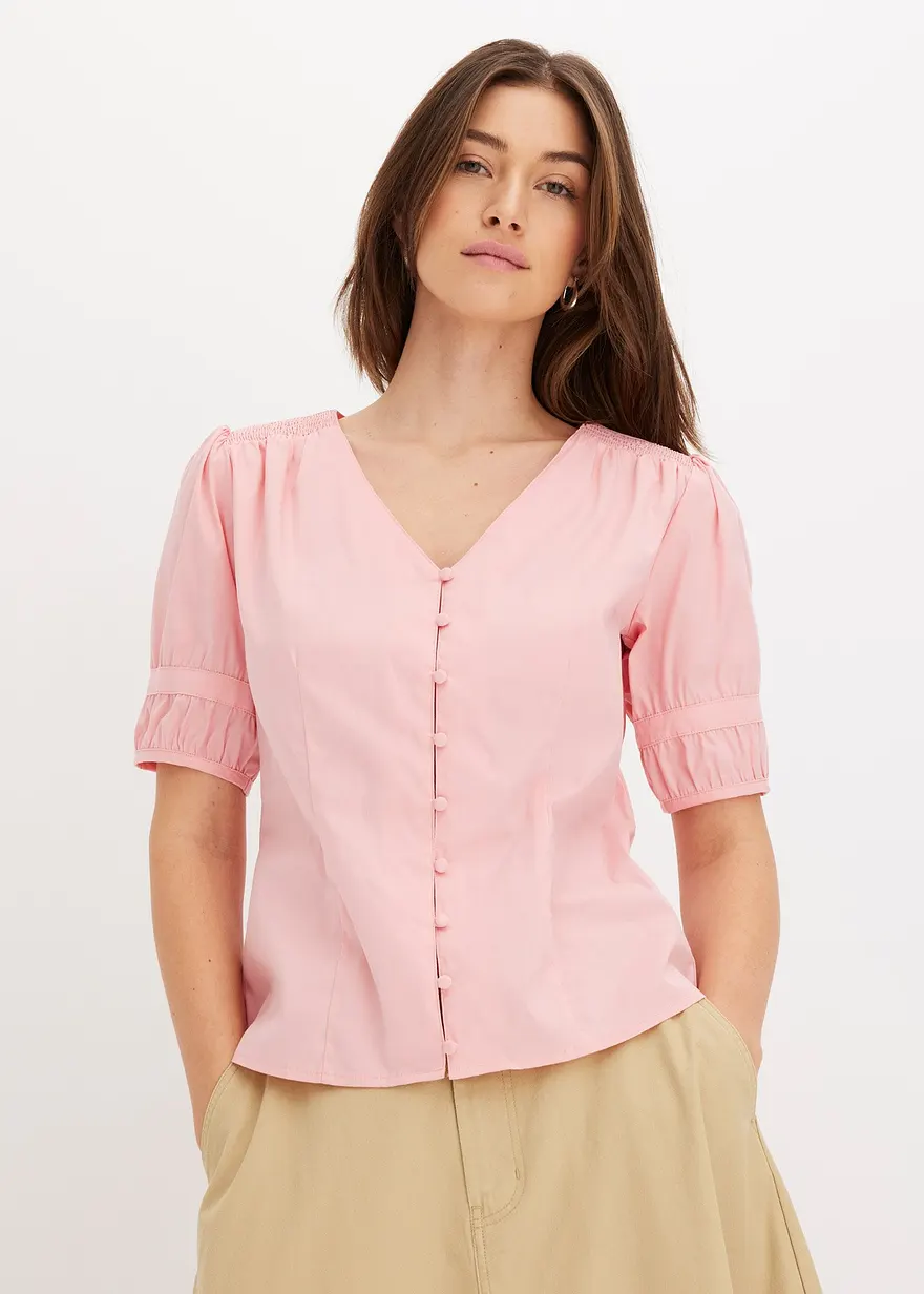 Bluse mit Puffärmeln