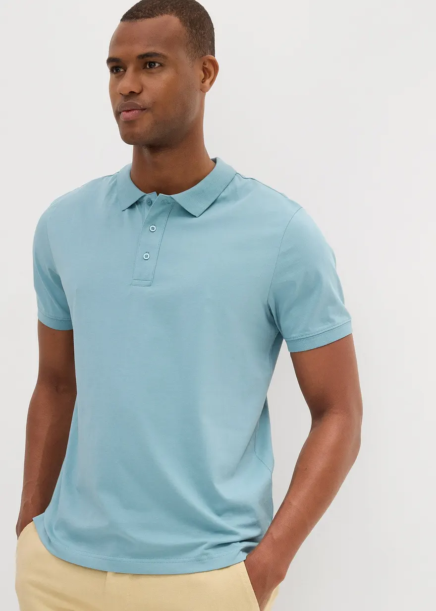Jersey-Poloshirt (2er Pack) aus reiner Bio-Baumwolle
