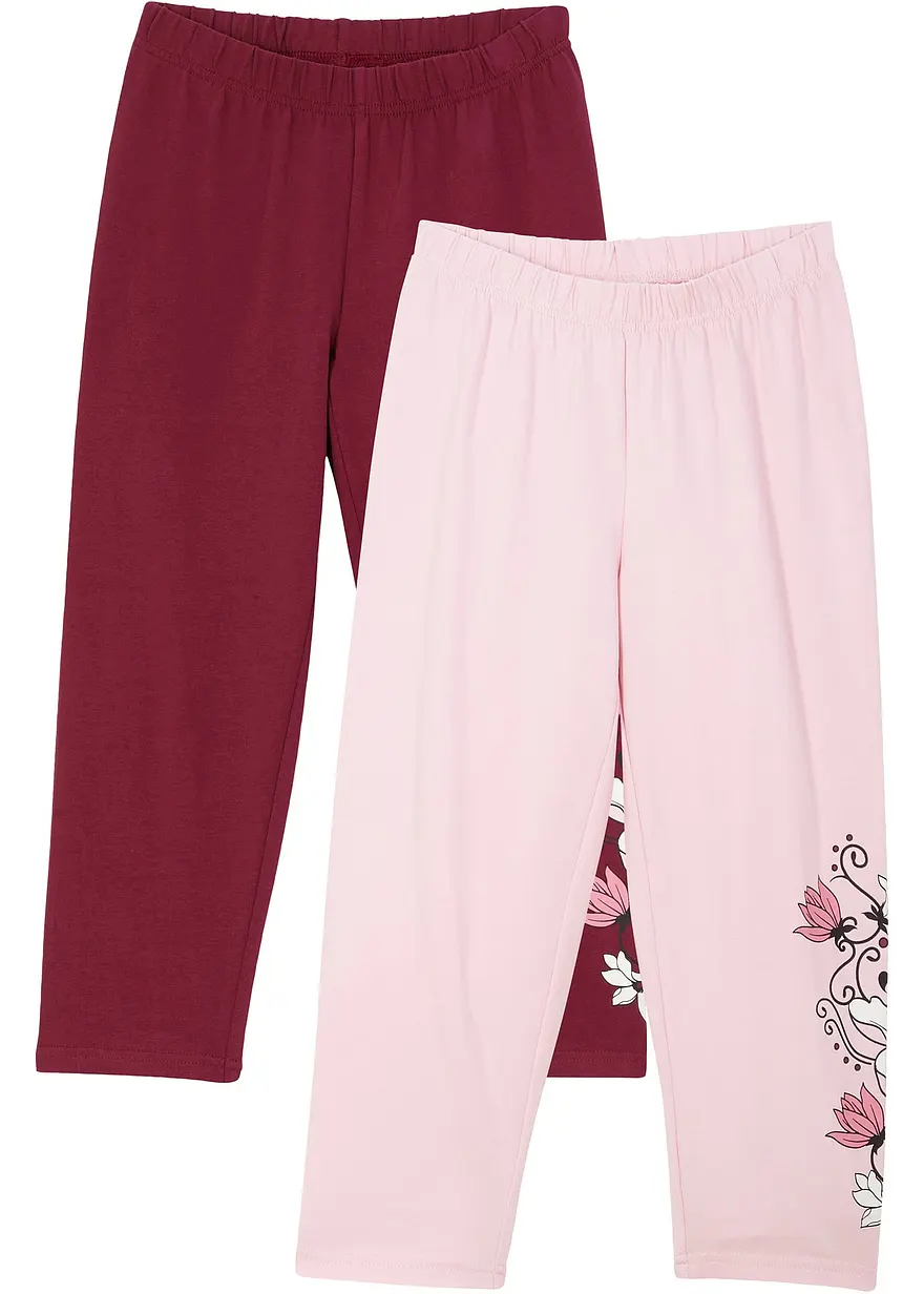 Capri-Leggings mit Bio-Baumwolle (2er Pack)