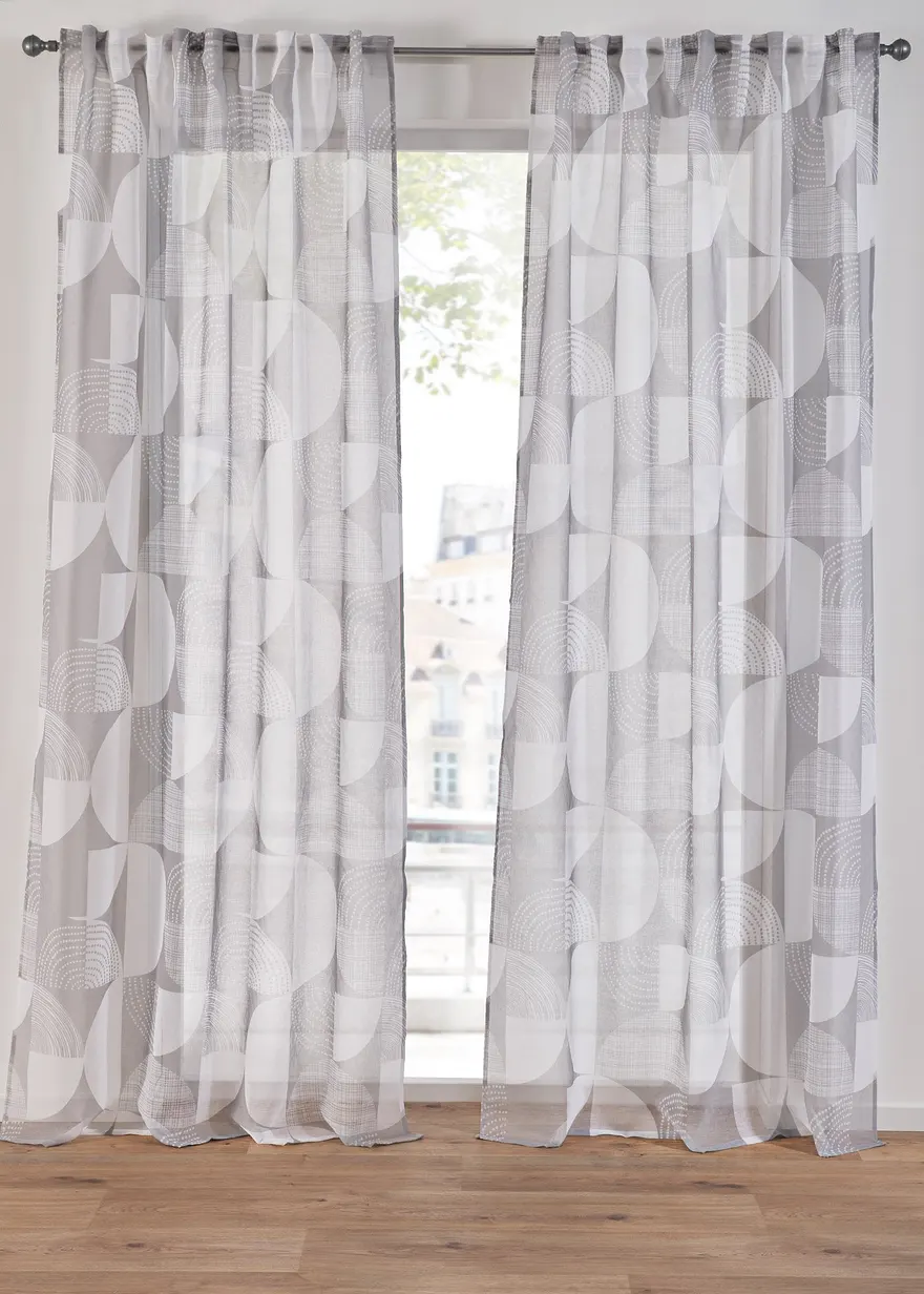 Gardine mit recyceltem Polyester mit Druck (1er Pack)