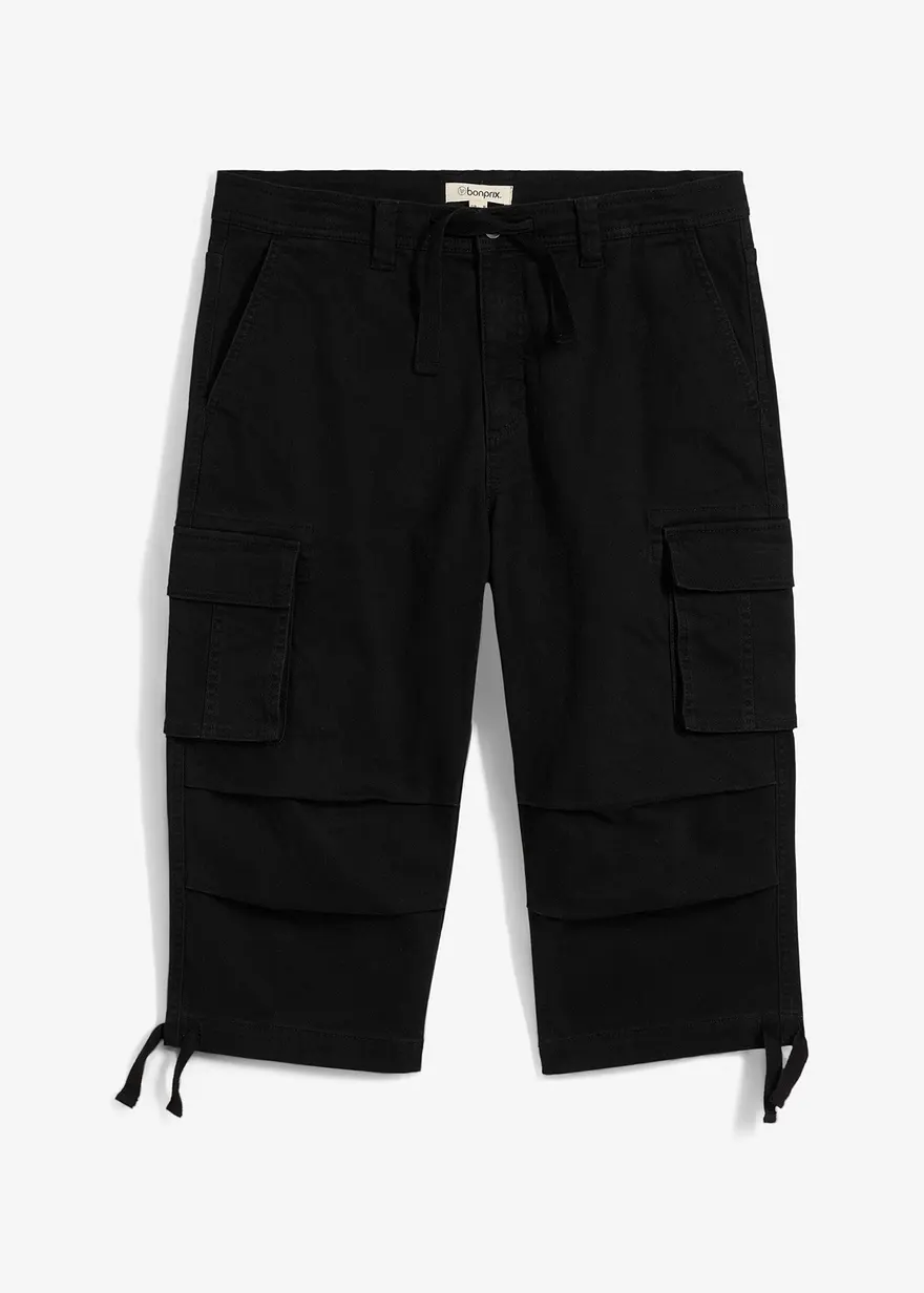Loose Fit Stretch-3/4-Cargohose, extra weit