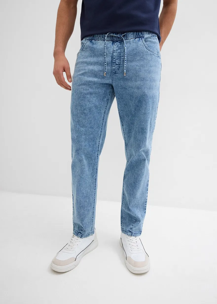 Leichte Relaxed Fit Schlupf-Stretch-Jeans, Straight