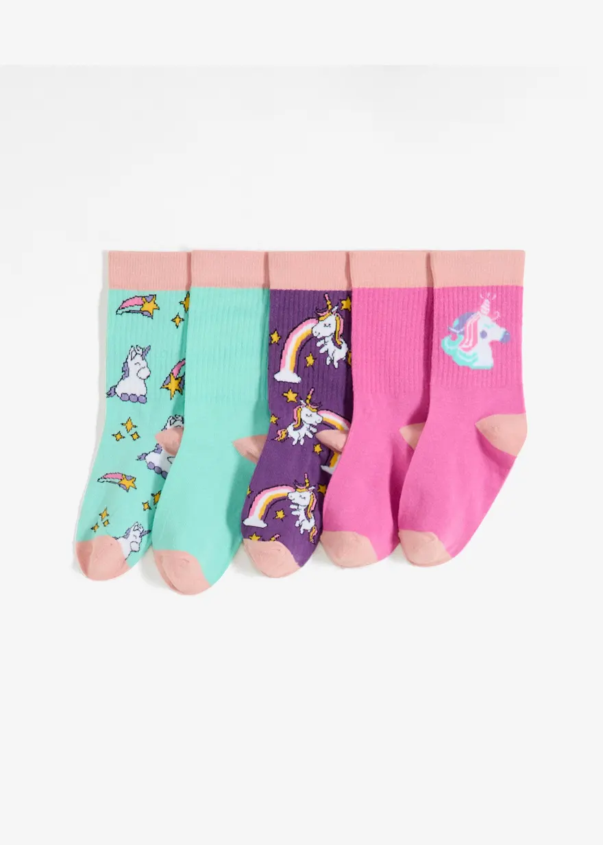Kindersocken mit Bio-Baumwolle (5er Pack)