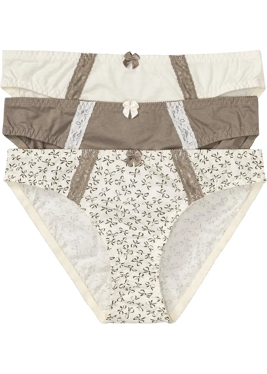 Slip mit femininem Druck (3er Pack)
