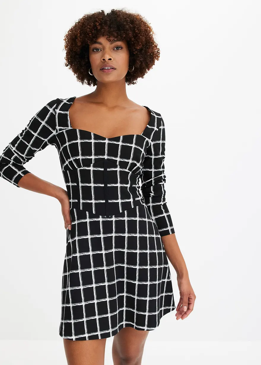 Figurbetontes Minikleid in Corsagen-Optik