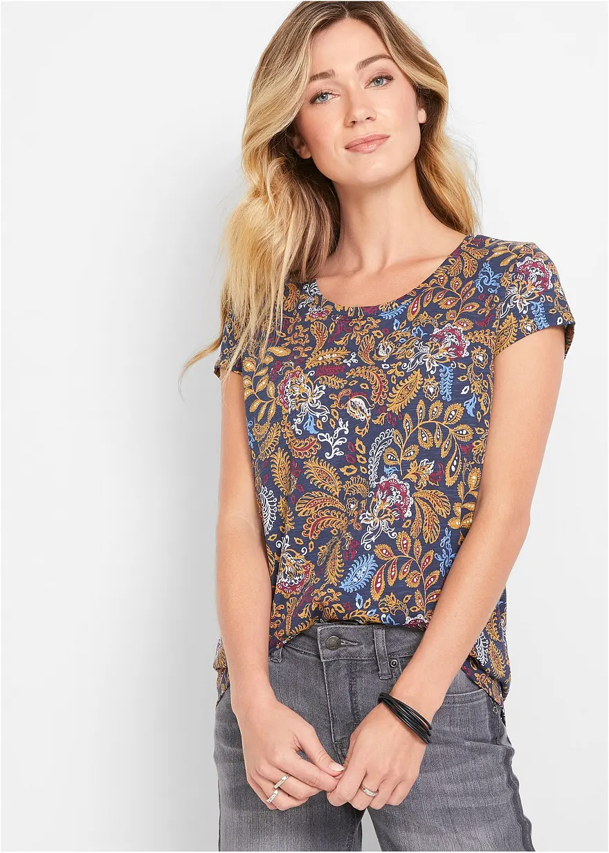 Baumwoll Shirt, bedruckt, Kurzarm