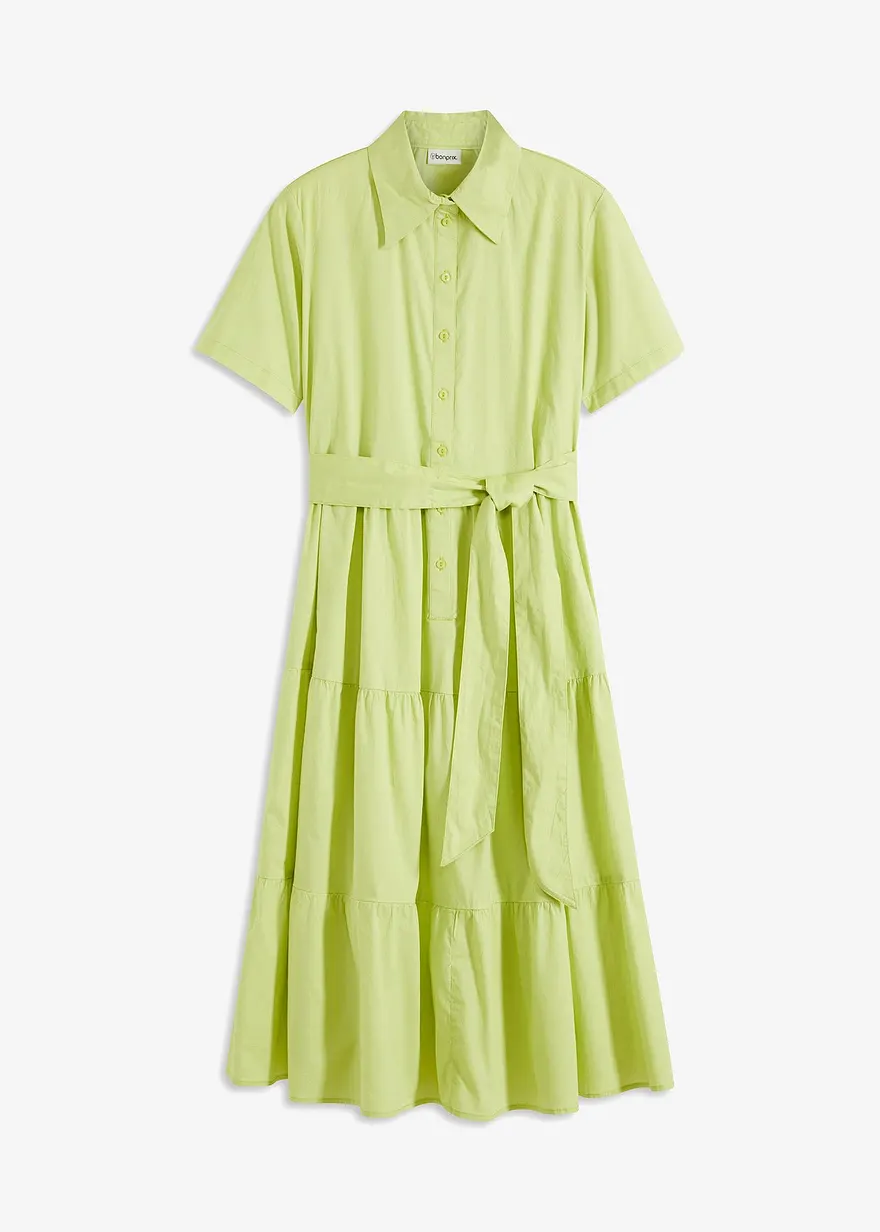 Blusenkleid aus elastischem Baumwoll-Mix