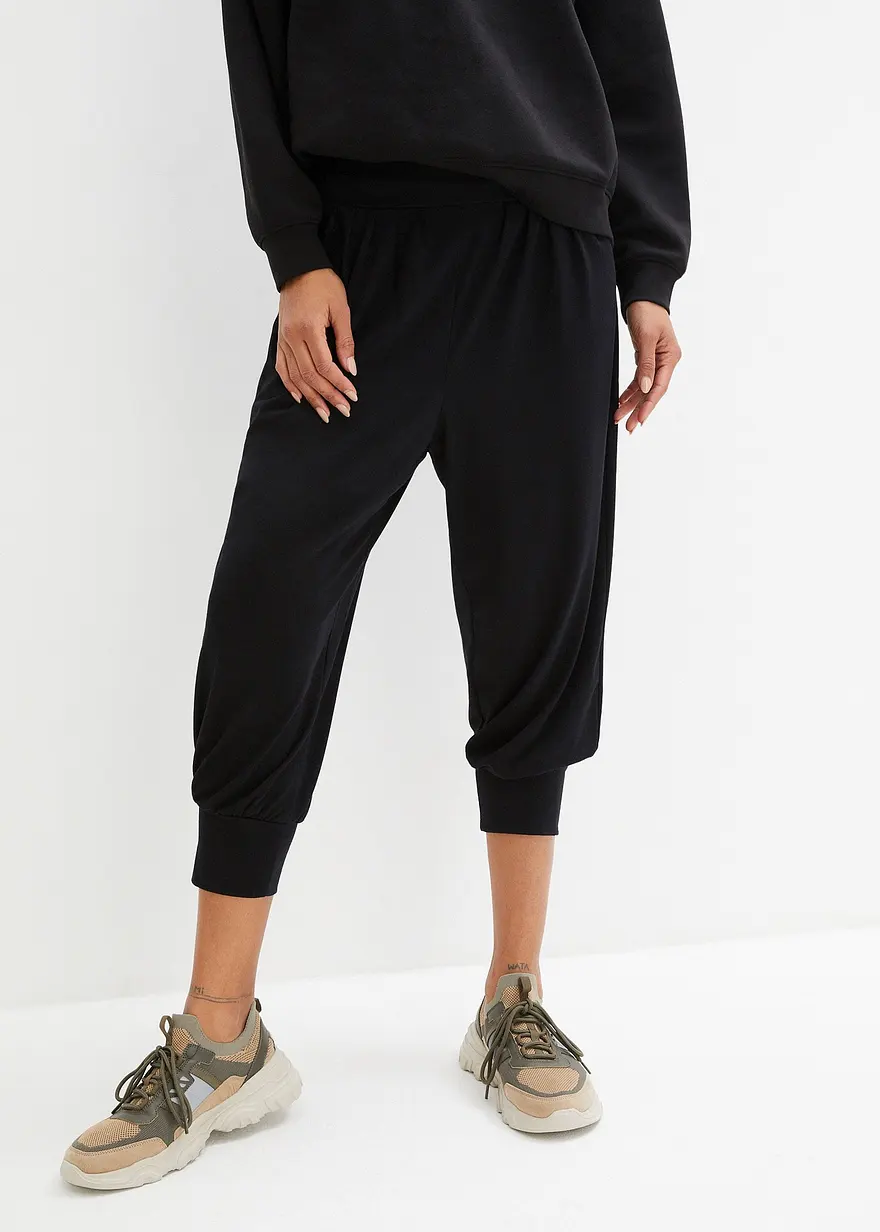 Loungewear Haremshose in Caprilänge