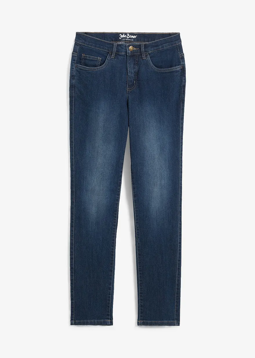 Straight Jeans Mid Waist, Stretch