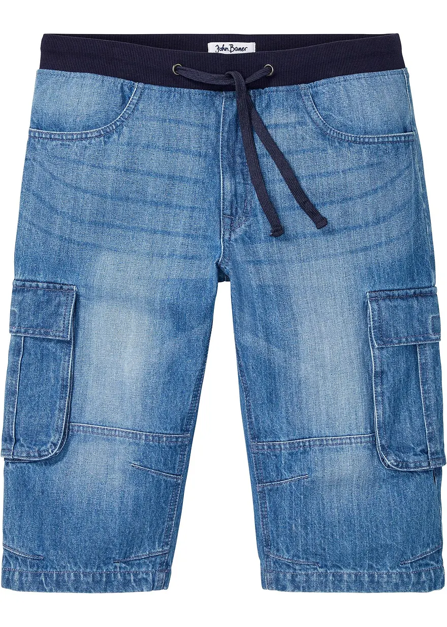 Long-Jeans-Bermuda, Relaxed Fit