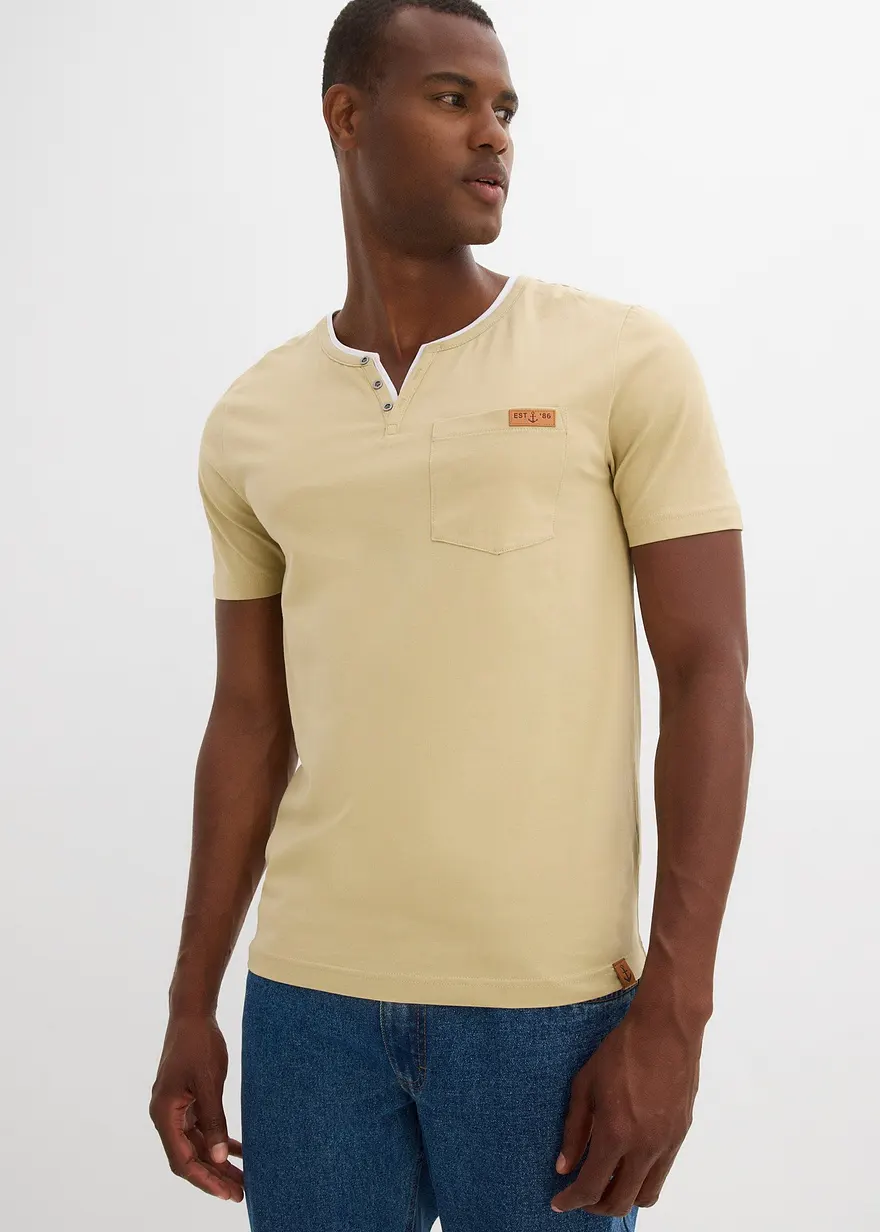 Henleyshirt aus reiner Bio-Baumwolle