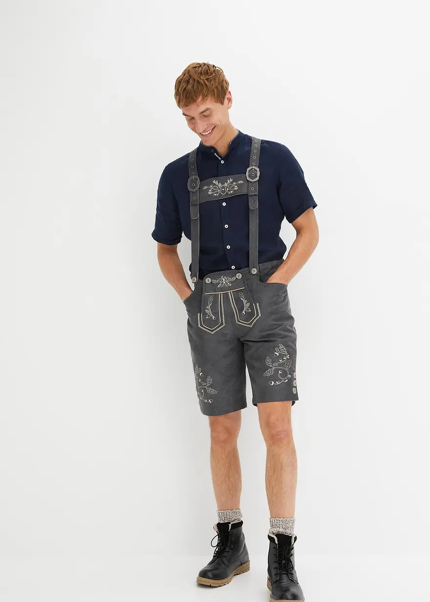 Regular Fit Trachten-Hose aus Lederimitat