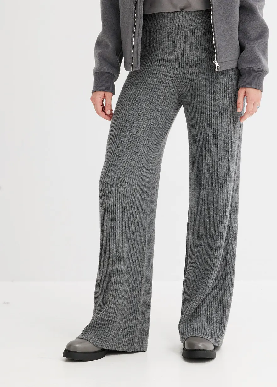 Gerippte Palazzo-Hose