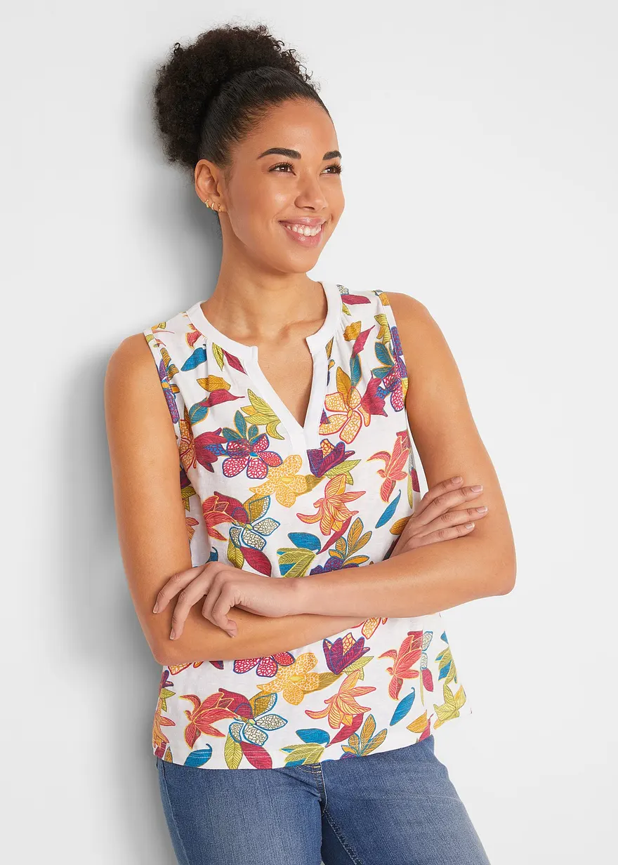 Bedrucktes Jersey-Top