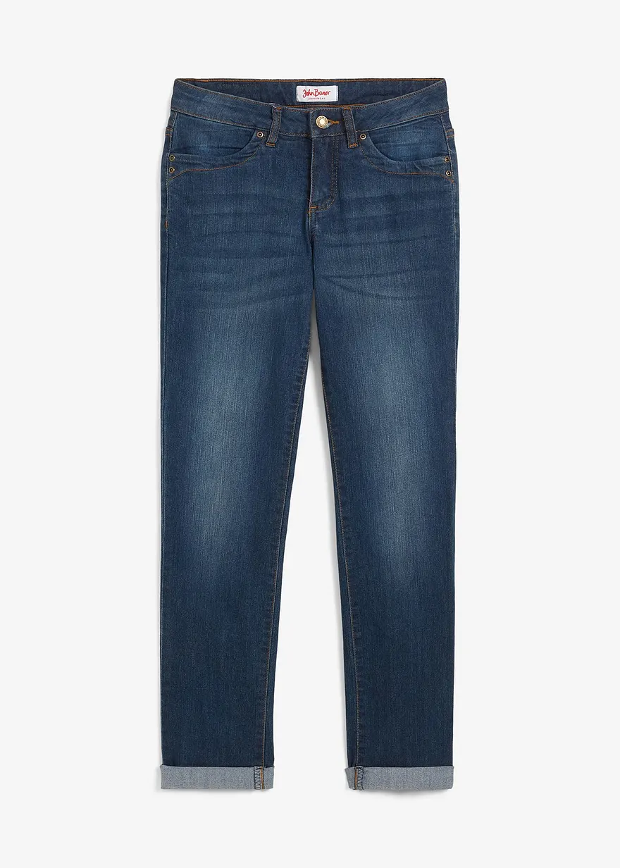 Straight Jeans Mid Waist, Stretch