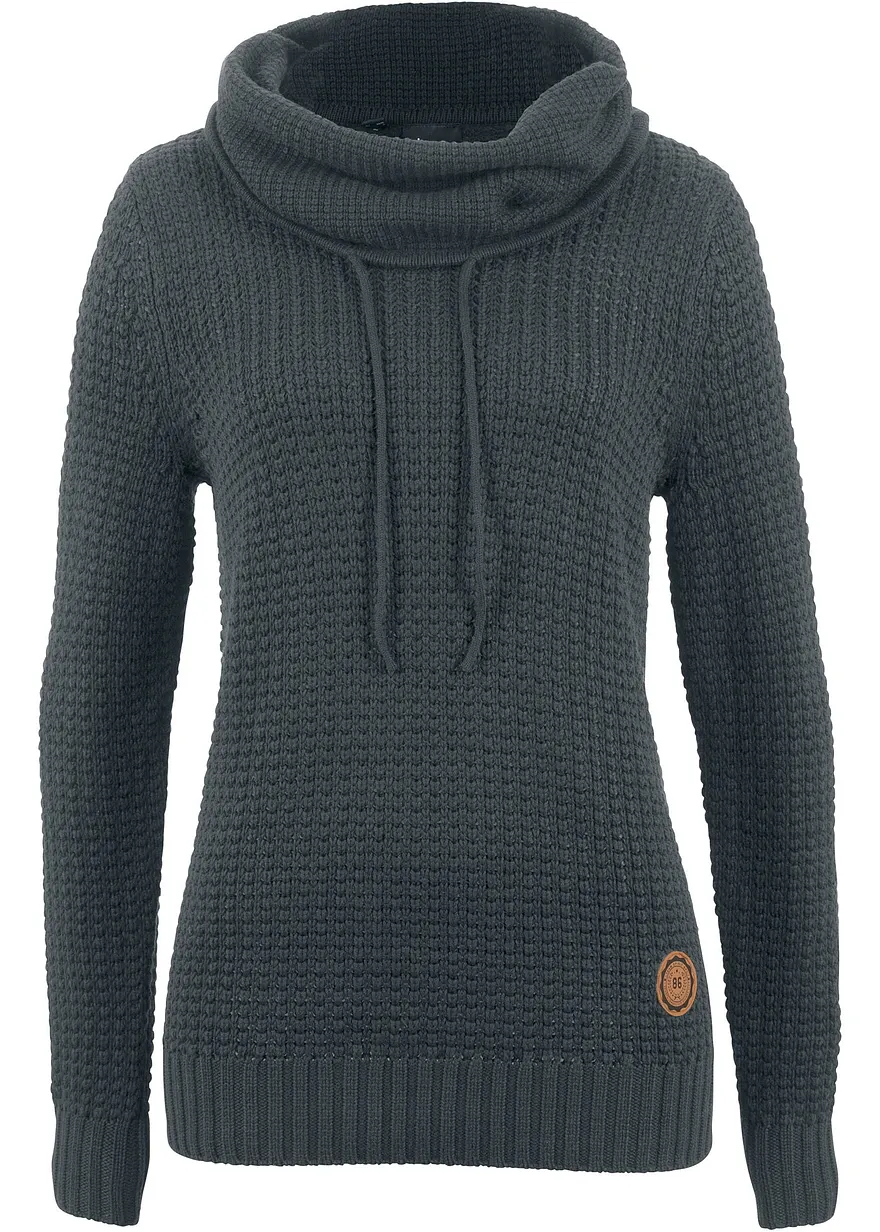Rollkragenpullover mit Kordeln