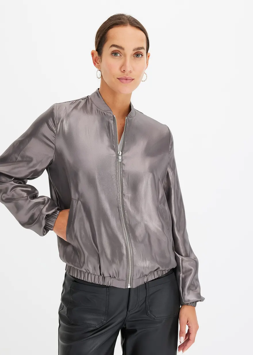 Blouson mit Glanz-Optik
