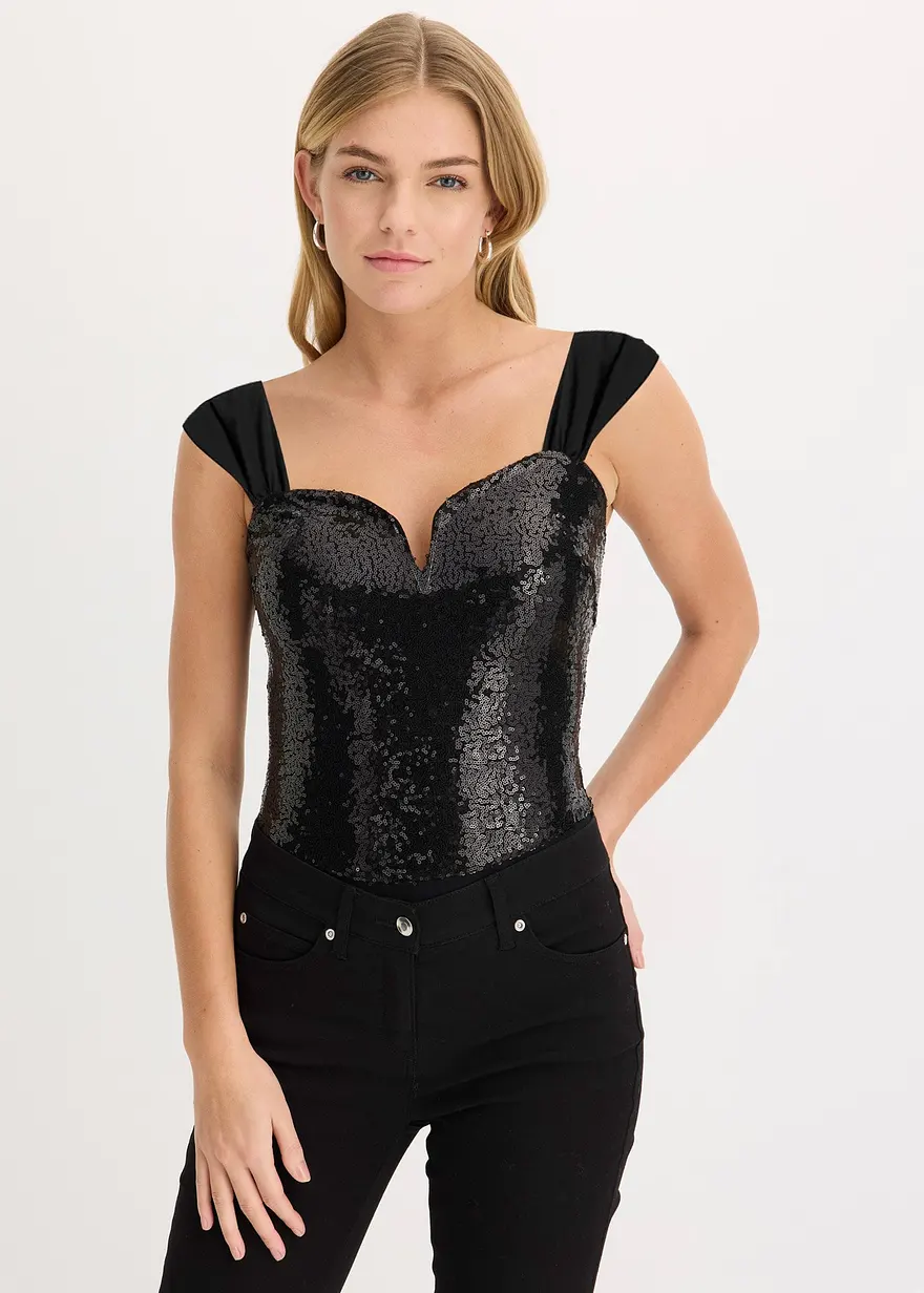 Body mit Pailletten
