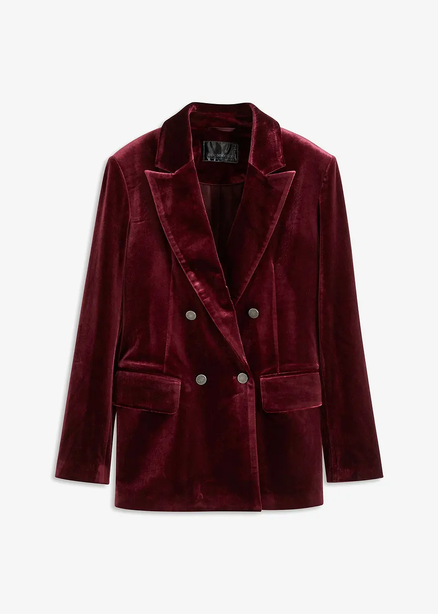 Blazer aus softem Samt
