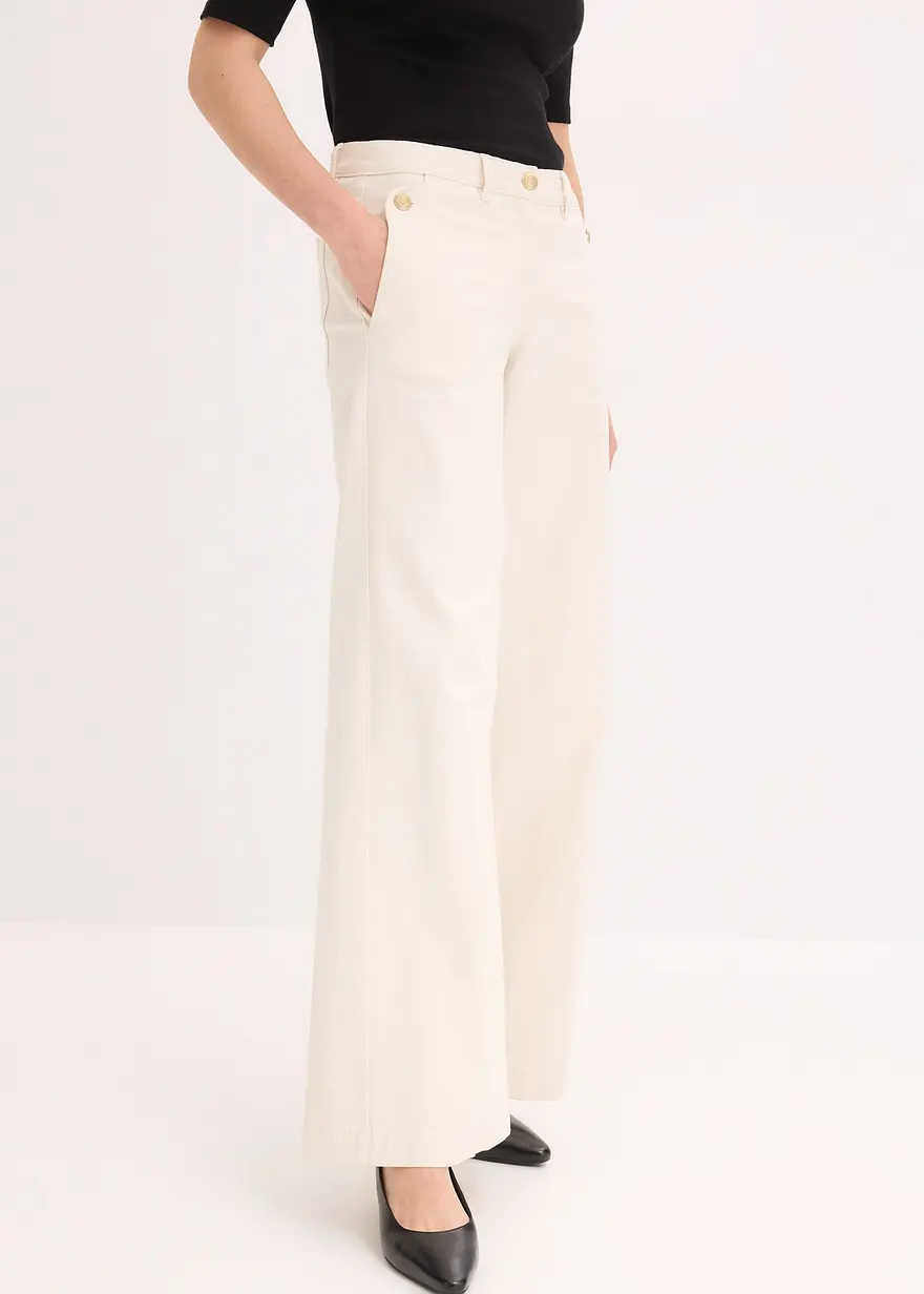 Wide Leg Hose mit Stretch