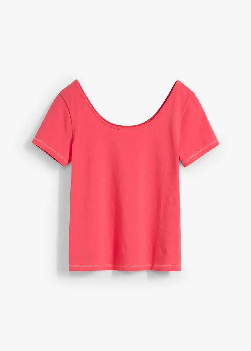 T-Shirt mit tiefem Rückenausschnitt