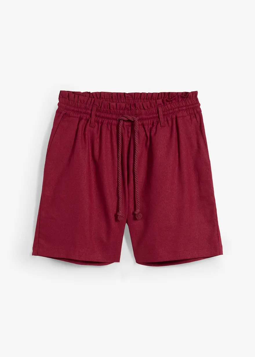 Leinen-Paperbag-Shorts