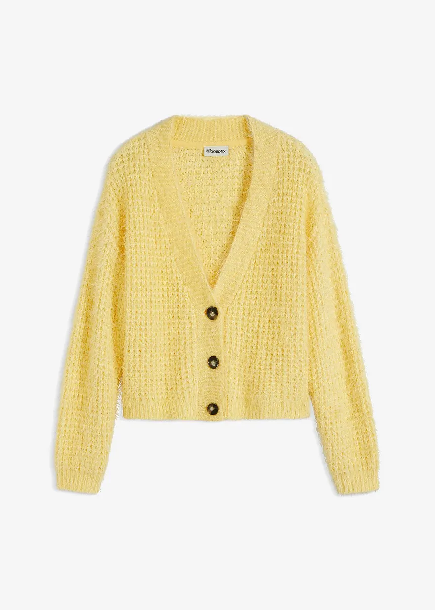 Oversize-Strickjacke mit Bändchengarn