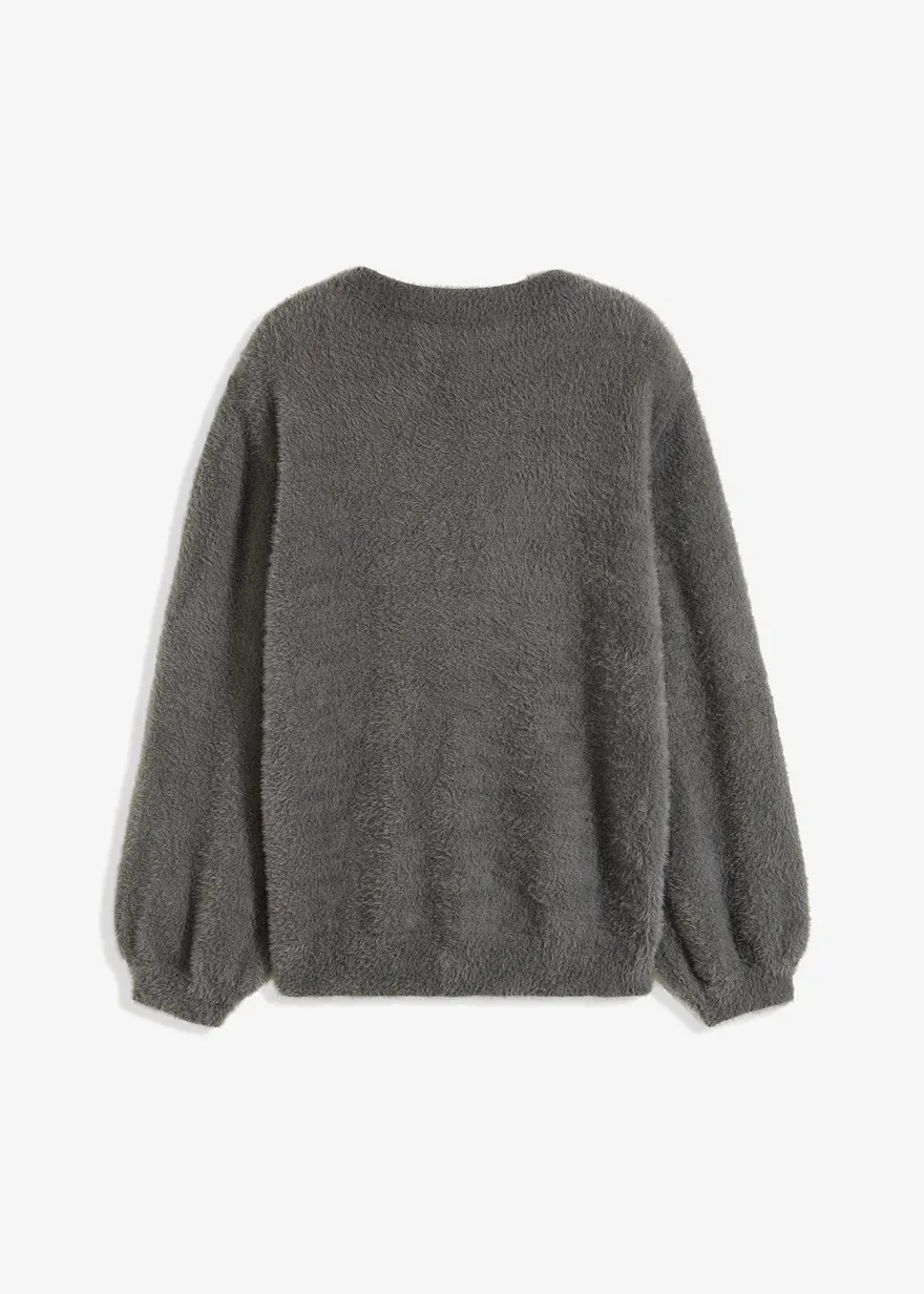 Oversize-Pullover mit tiefem Rückenausschnitt