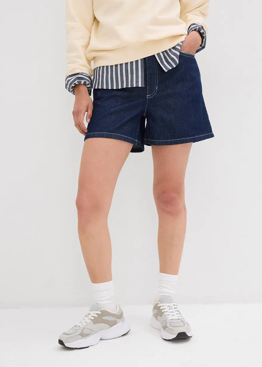 Jeans-Shorts High Waist, Low Stretch