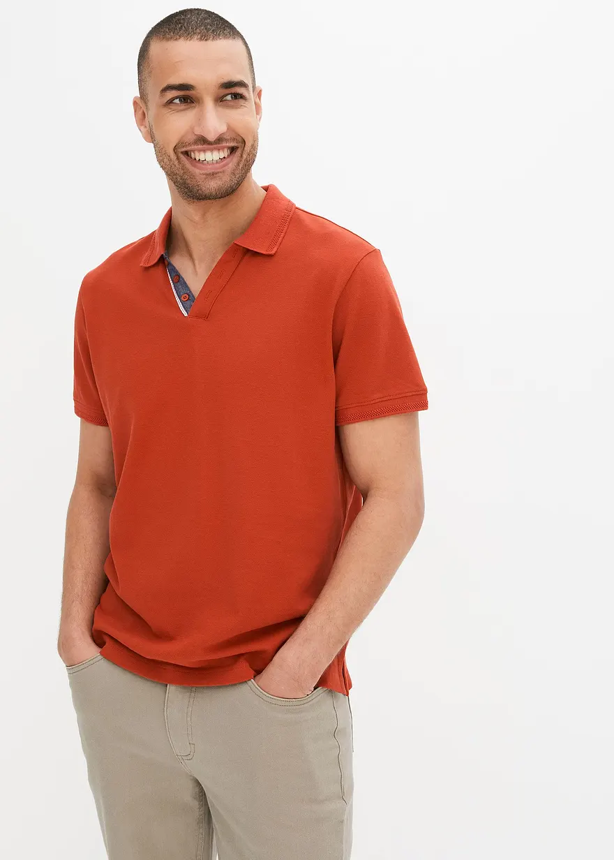 Piqué-Poloshirt aus reiner Bio-Baumwolle, Kurzarm