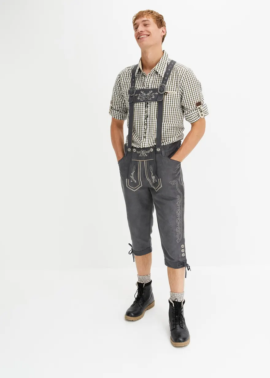 Regular Fit Trachtenhose aus Lederimitat